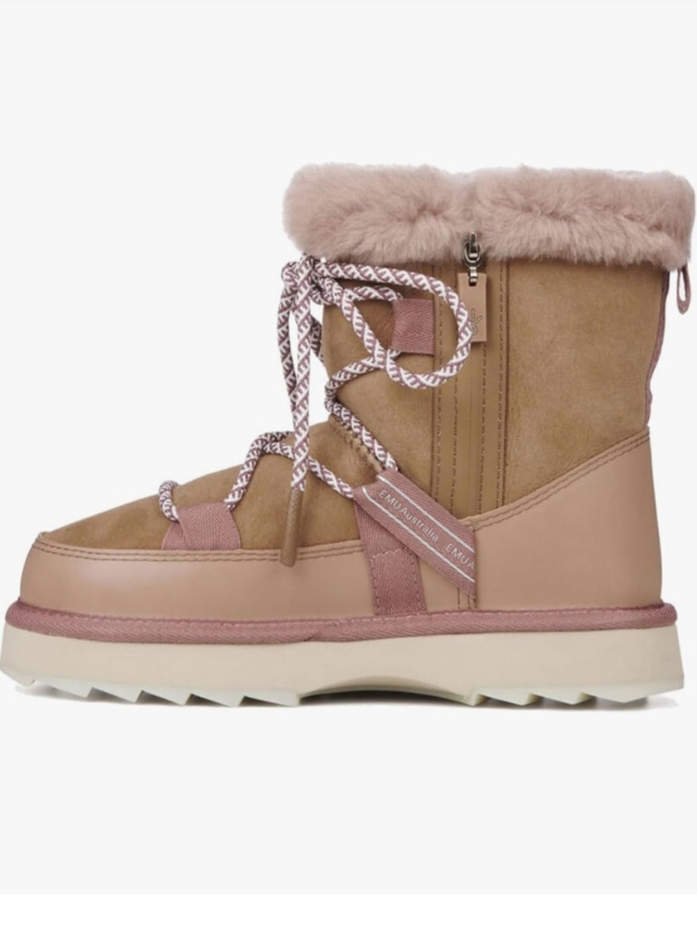 Suede Sheepeskin EMU Australia Anthropologie NWT Blurred Micro  Camel Boot8 (38) - Picture 5 of 16